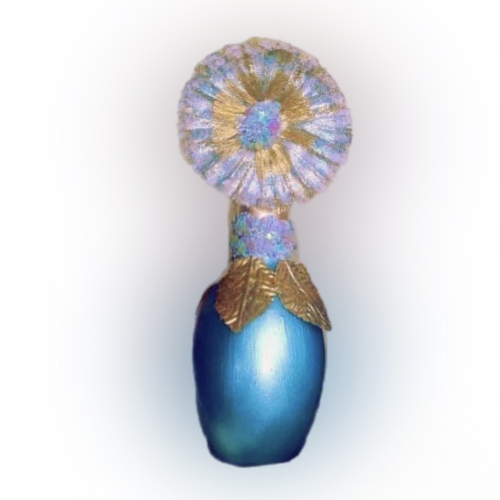 Hand Crafted Ocean Flower Treasure Gypsy Bottle Table Centerpiece Host Pick - Picture 4 of 7